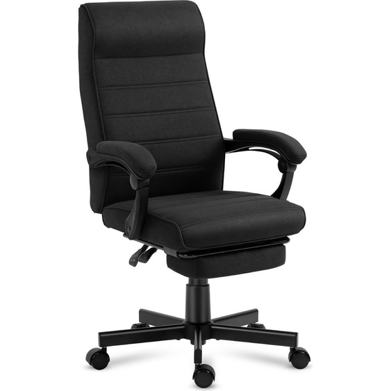 MARK ADLER Boss 4.4 | Chaise de bureau ergonomique Fauteuil pivotant Fauteuil de direction Homeoffice | Repose-pieds | Angle dinclinaison 90-140° Charge maximale 130 kg | Tissu | Noir