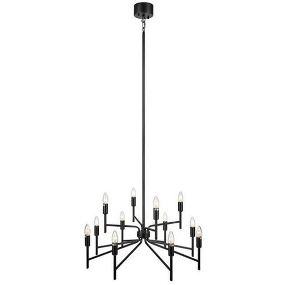 Suspension de plafond - Markslojd - Regent - 12 lumières - Noir - Métal
