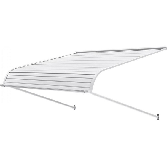 Marquise de fenêtre et auvent de porte en aluminium - 121.9x106.6x51cm protection solaire abri - protection UV aménagement extérieur