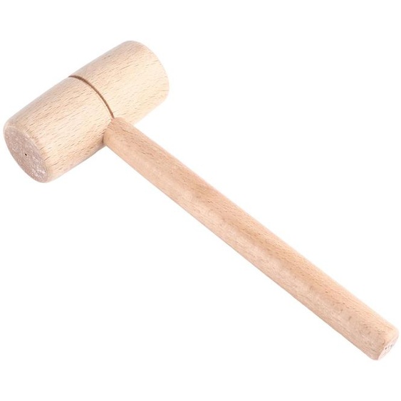 Marteau à bois, marteau, menuisier, bois de hêtre massif, tête ronde, outil manuel pour le travail du bois, idéal pour les bricoleurs