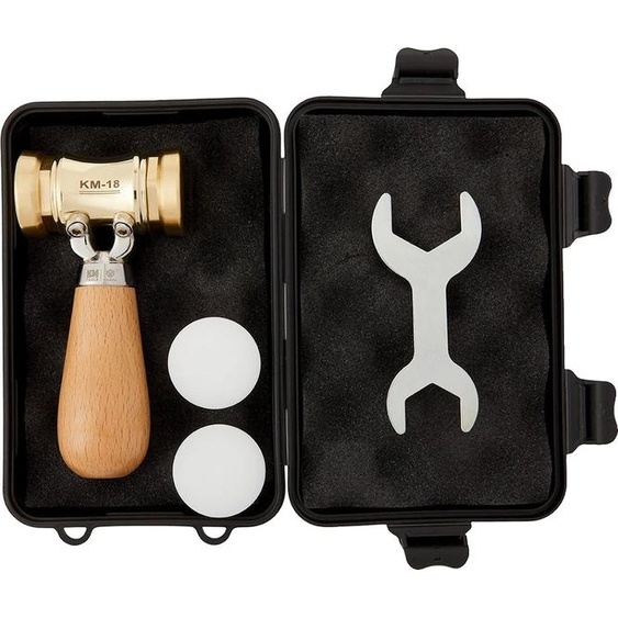 Marteau à bois, têtes interchangeables en laiton et en plastique, design compact