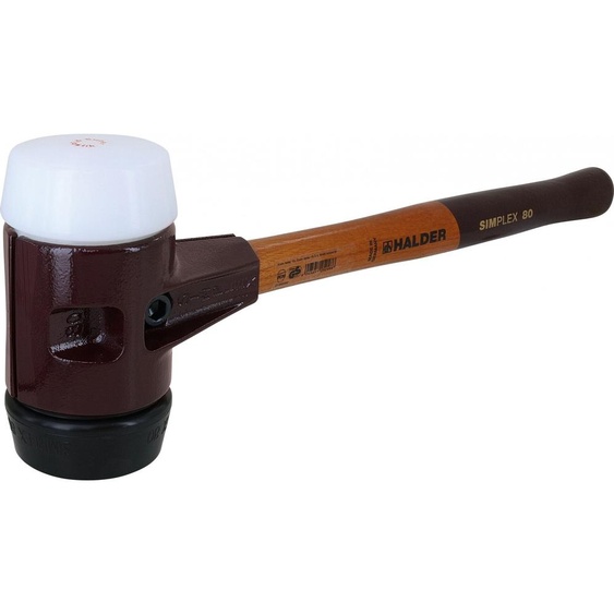 Marteau à face souple Simplex, 80 mm, caoutchouc noir, plastique blanc