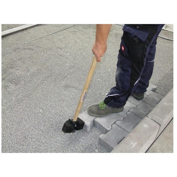 Marteau caoutchouc GH ERGO poids net 2,9kg noir manche L. 1000 mm PROBST