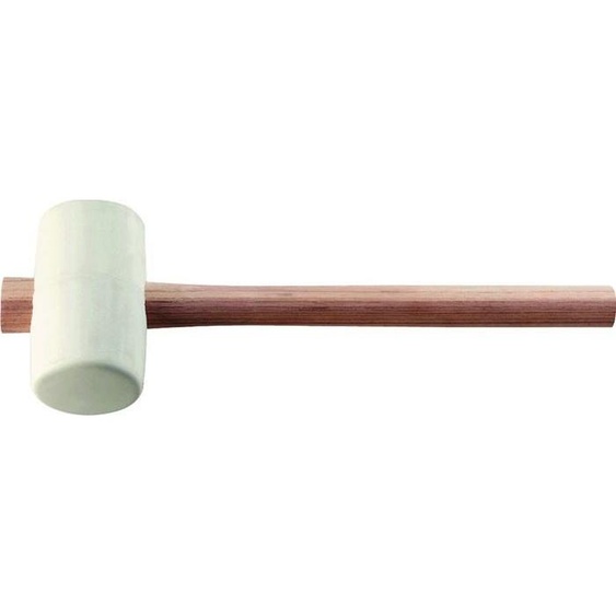 Marteau caoutchouc Ø tête 64 mm longueur tête 113 mm blanc frêne 70 Shore A trajectoire plate