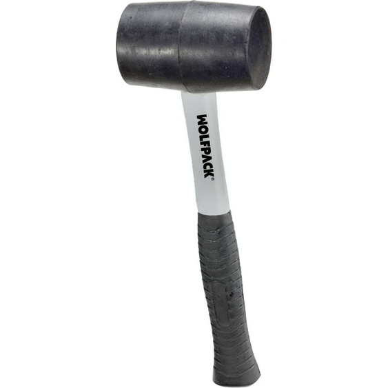 Marteau de maçon en caoutchouc avec manche en fibre de verre 500 g