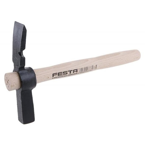 Marteau de maçon FESTA 19149 44 mm avec extracteur, manche en bois de 30 cm