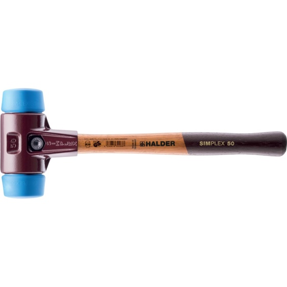Marteau de protection SIMPLEX avec boîtier TE et manche en bois, Ø 80, TPE-soft