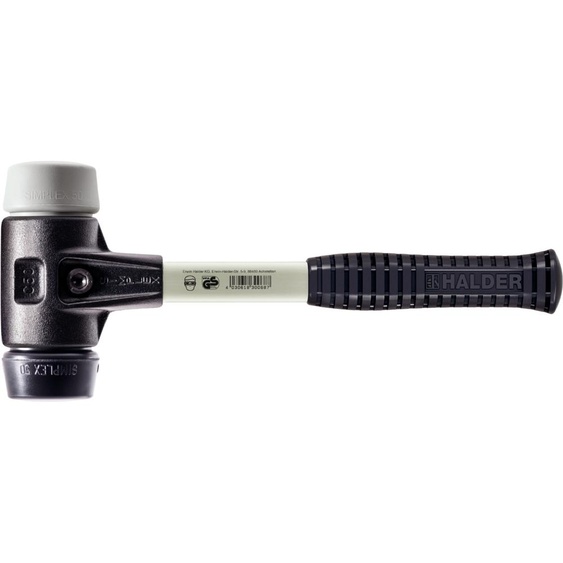 Marteau de protection SIMPLEX avec boîtier TE renforcé et manche en fibre de verre, Ø 60, Composition de caoutchouc / TPE-mid