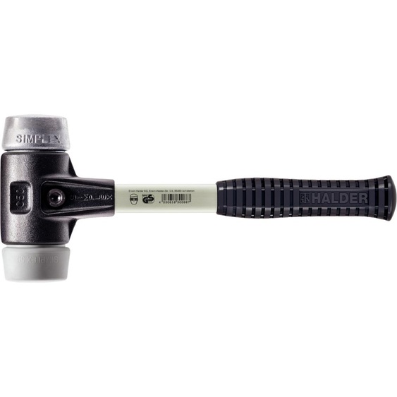 Marteau de protection SIMPLEX avec boîtier TE renforcé et manche en fibre de verre, Ø 60, TPE-mid / métal mou