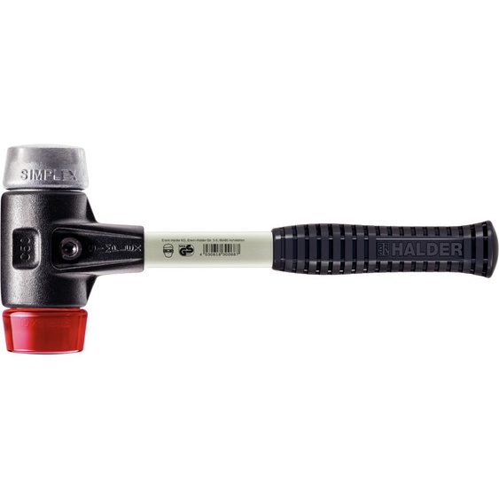 Marteau de protection SIMPLEXavec boîtier TE renforcé et manche en fibre de verre,Ø 60,Plastique / métal mou