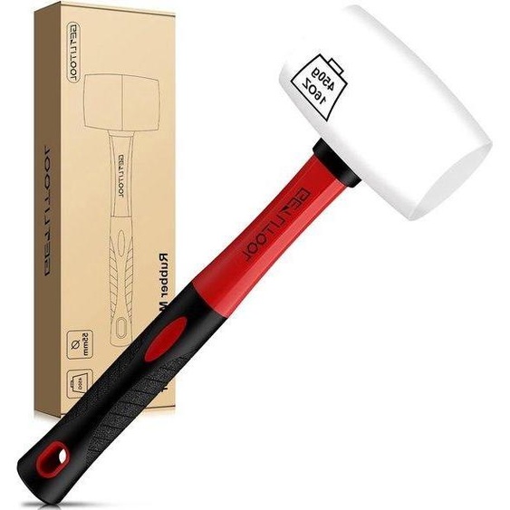 Marteau en caoutchouc 16 oz, blanc, manche antidérapant