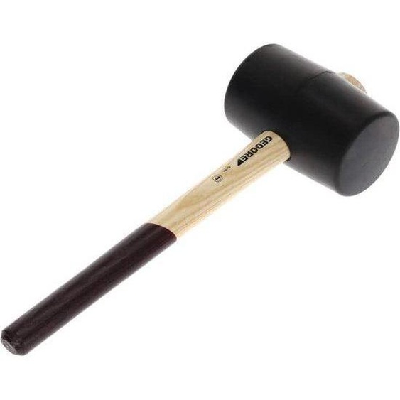 Marteau en caoutchouc 90 mm, manche en bois, plaqué acier inoxydable, outil 226 E-4