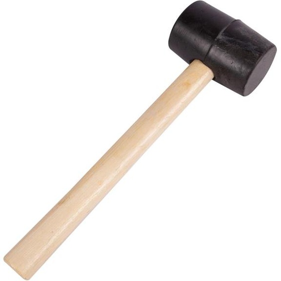 Marteau en caoutchouc avec manche en bois, 1 kg, pour latelier