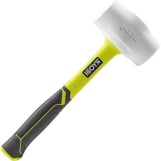 Marteau en caoutchouc blanc avec manche en fibre de verre, 450 g