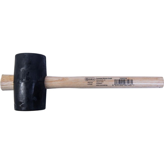 Marteau en caoutchouc Connex avec manche en bois, COX625104