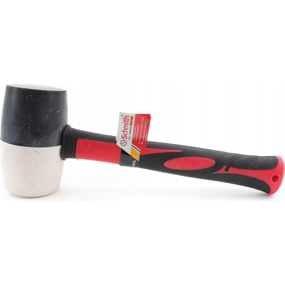 Marteau en caoutchouc SCHMITH avec manche en fibre de verre - Tige en caoutchouc bicolore