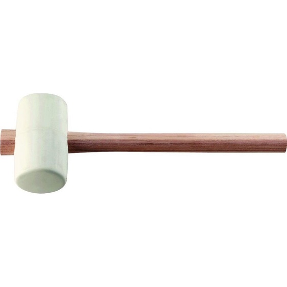 Marteau en caoutchouc, tête Ø 64 mm, longueur 113 mm, blanc, dureté 70 Shore A, bande plate TECWERK