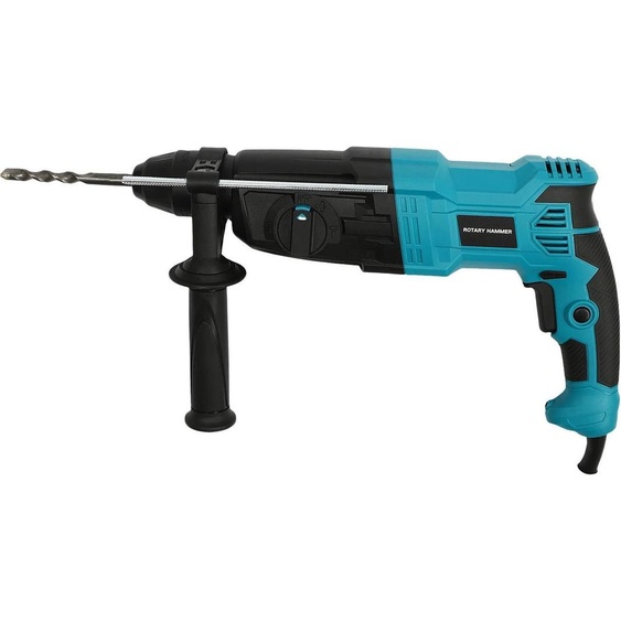 Marteau perforateur électrique, fonction 3 en 1, moteur en cuivre pur 800 W, 0-1200 tr/min, avec coffret, bleu