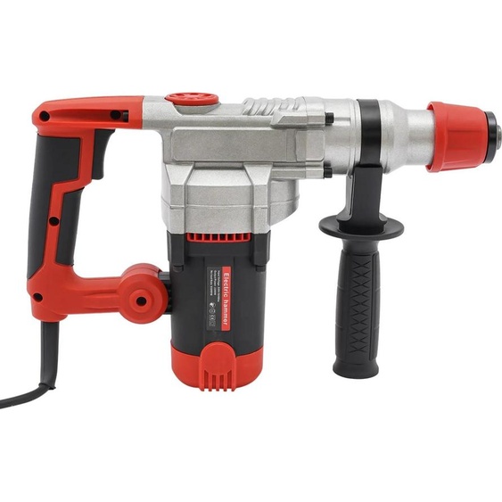 Marteau perforateur manuel filaire, 2200 W, 930 tr/min, moteur à noyau de cuivre, 4 mèches, rouge