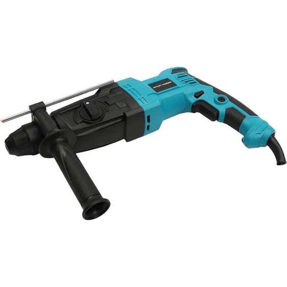 Marteau perforateur - Perceuse à percussion 800 W - Perçage dans le béton jusquà 26 mm - Alimentation secteur - Sans batterie - Bleu ciel