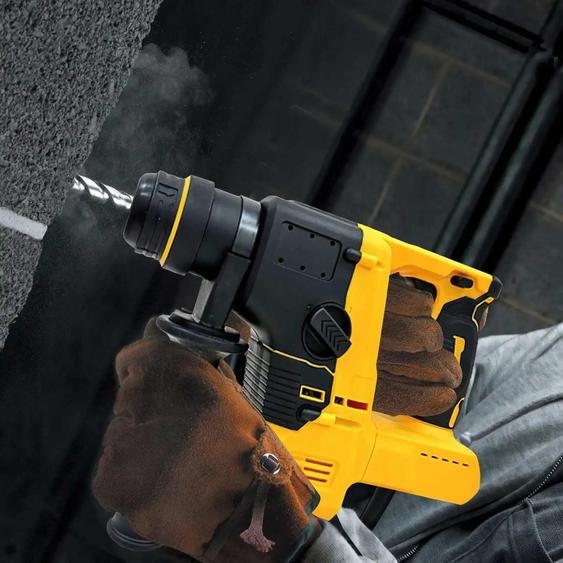 marteau perforateur/perceuse sans fil 2 en 1 sans brosse, compatible avec les batteries 20V DeWalt, marron, sans batterie