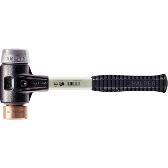 Marteau SIMPLEX L.330mm Tête-Ø 40mm dur Fibre de verre Acier coulé Cu./Matière molle si.