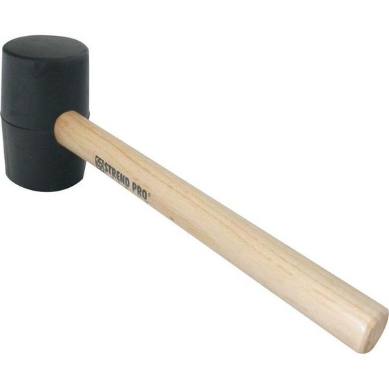 Marteau Strend Pro Premium HM226, 680 g, 300 mm, a tete en caoutchouc, manche en bois, diametre 70 mm