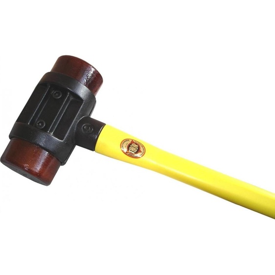 Marteau THOR avec inserts en peau brute, démontable, rond (Ø) 70 mm, 4.000 g, avec manche en fibre de verre