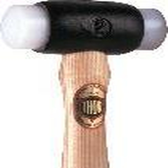 Marteau THOR avec inserts super plastique, rond (Ø) 70 mm, 3.000 g, avec manche bois