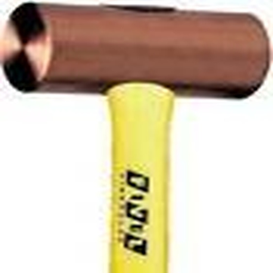 Marteau THOR cuivre rouge, rond 38x89mm, 930g, avec manche en fibre de verre