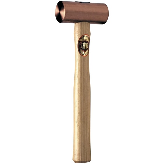 Marteau THOR cuivre rouge, rond 50x101mm, 1.790g, avec manche bois