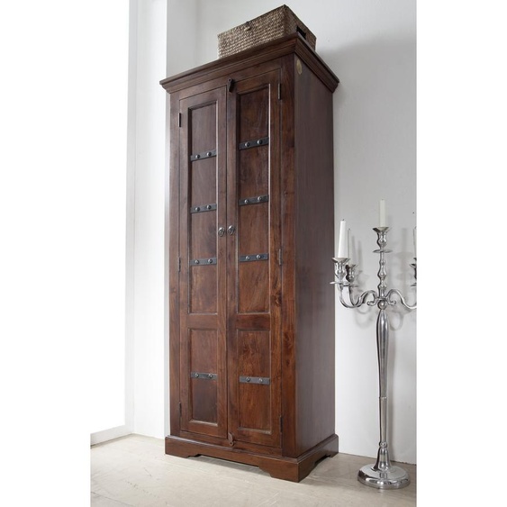 MASSIVMOEBEL24 | Armoire 73x45 Acacia laqué Nougat OXFORD #901