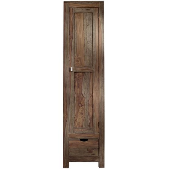 MASSIVMOEBEL24 | Armoire penderie 48x60 Palissandre huilé Gris taupe NATURE GREY #98