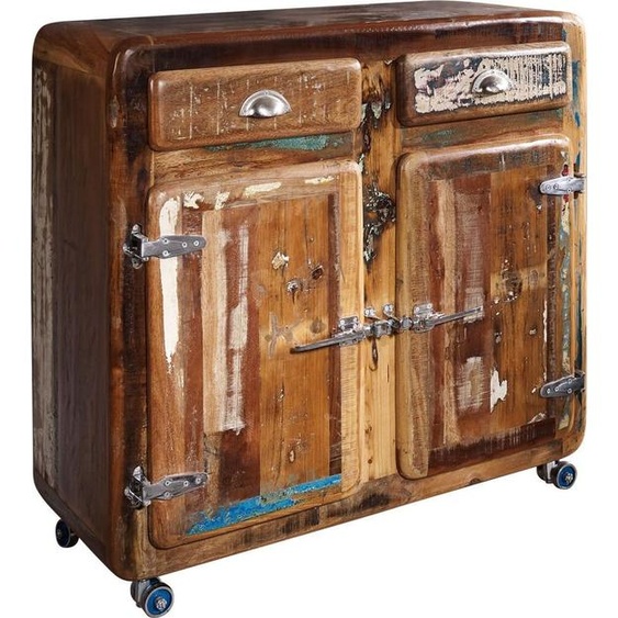 MASSIVMOEBEL24 | Buffet 90x40 Bois de récupération laqué Multicolore FREEZY #37