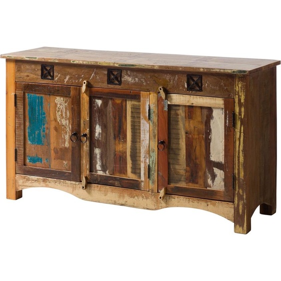 MASSIVMOEBEL24 | Buffet en bois de récupération multicolore NATURE OF SPIRIT #126