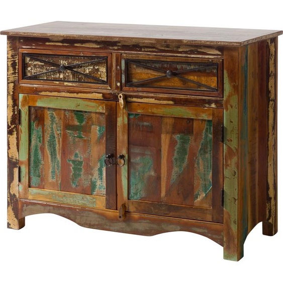 MASSIVMOEBEL24 | Buffet en bois de récupération multicolore NATURE OF SPIRIT #130