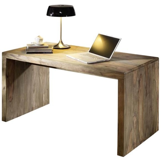 MASSIVMOEBEL24 | Bureau 148x75 Palissandre huilé Gris taupe NATURE GREY #710