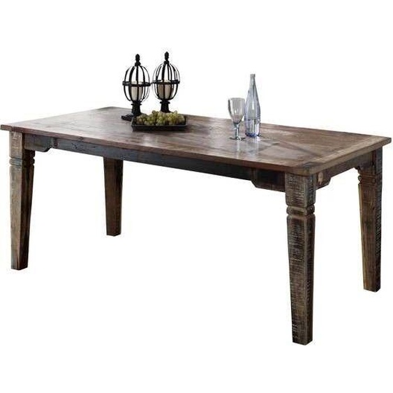 MASSIVMOEBEL24 | Table à manger 200x90 Bois de récupération laqué Multicolore NATURE OF SPIRIT #32
