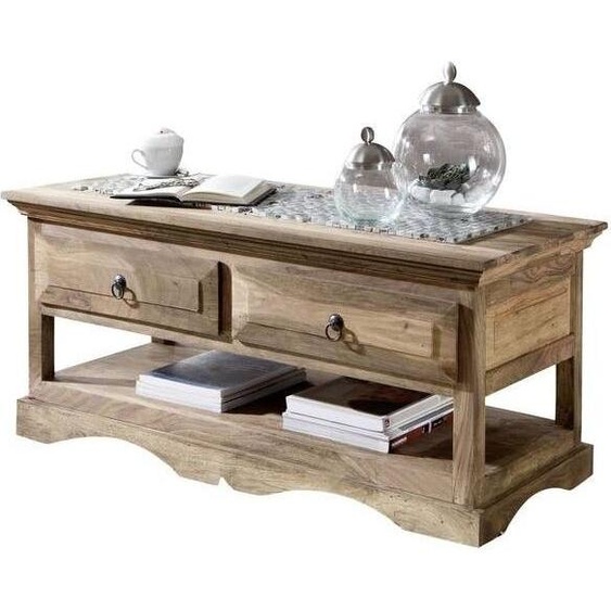 MASSIVMOEBEL24 | Table basse 110x50 Palissandre huilé Gris taupe LEEDS #44