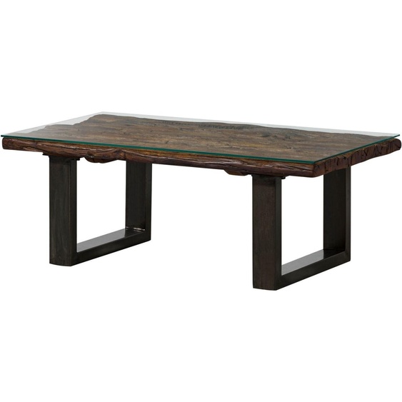 MASSIVMOEBEL24 | Table basse 110x60x42 en bois de récupération marron laqué SEVILLA #29