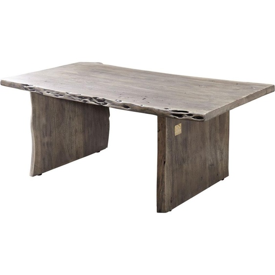 MASSIVMOEBEL24 | Table basse 120x60 Acacia laqué Gris taupe PURE ACACIA #427