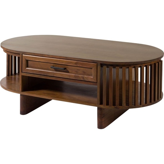 MASSIVMOEBEL24 | Table basse 120x60x45 en bois dAcacia 120x60x45 naturel laqué MADRID #95