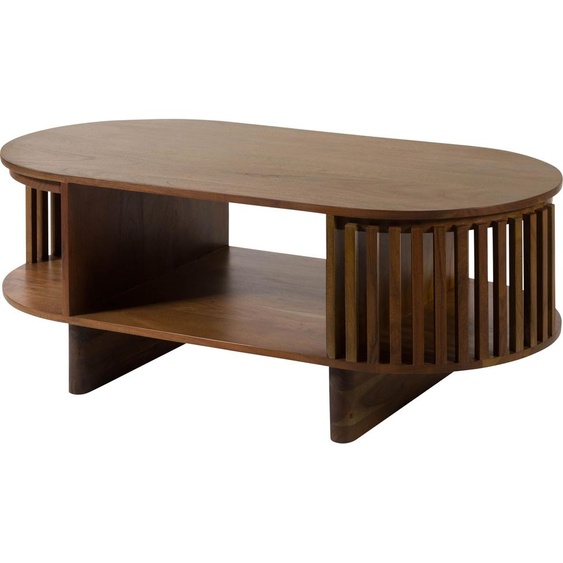 MASSIVMOEBEL24 | Table basse 120x60x45 en bois dAcacia naturel laqué MADRID #90