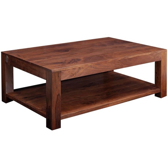 MASSIVMOEBEL24 | Table basse 120x75 Acacia laqué Nougat OXFORD #318