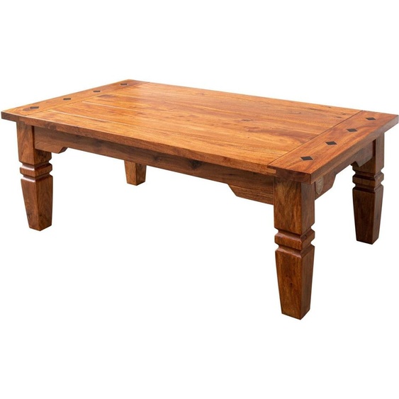 MASSIVMOEBEL24 | Table basse 135x75 Acacia laqué Miel OXFORD #0429
