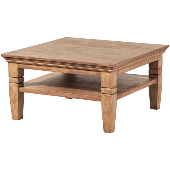 MASSIVMOEBEL24 | Table Basse TOULOUSE #12 Bois de Manguier Huilé Beige - 85x85x45