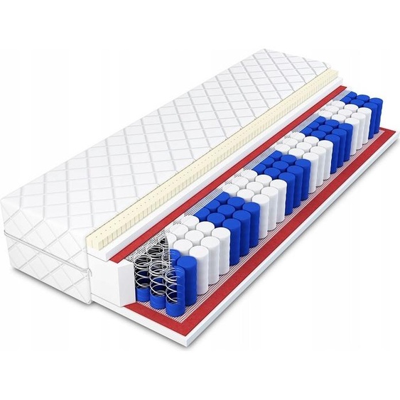Matelas 120x200 cm | Matelas H2/H3 | Matelas souple | Matelas mi-dur | Matelas de lit | Ressorts ensachés | Matelas à ressorts ensachés | Matelas Confort | avec matelas en latex | Matelas double face | avec 9 zones | hauteur 19 cm | Modèle Tina | Qualité