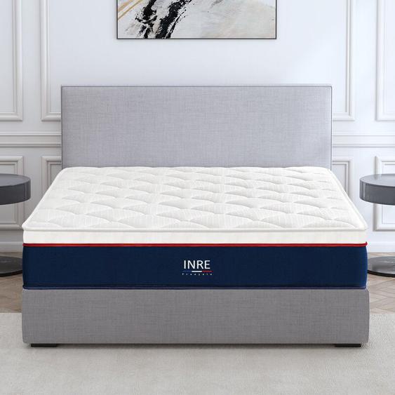 Inre - Matelas 140x190 cm Double Face Épaisseur 30cm Respirant Anti-Bactérien Anti-Acariens Confortable