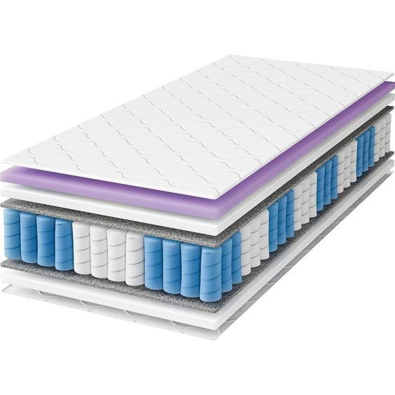 Matelas 80x200 à ressorts ensachés Hybrid Premium ProHybrid Degré de fermeté H2/H3 Hauteur 22 cm Visco des deux côtés Housse amovible