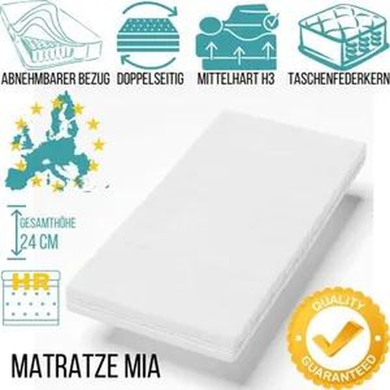 Matelas à ressorts ensachés Sofello LUX POCKET 90 x 200 cm avec mousse HR H2